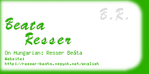 beata resser business card